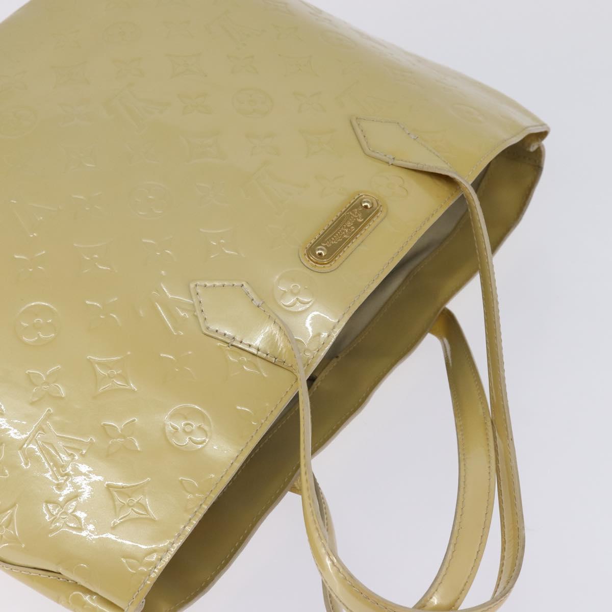 LOUIS VUITTON Monogram Vernis Wilshire MM Hand Bag Broncorail M91441 Auth 143123