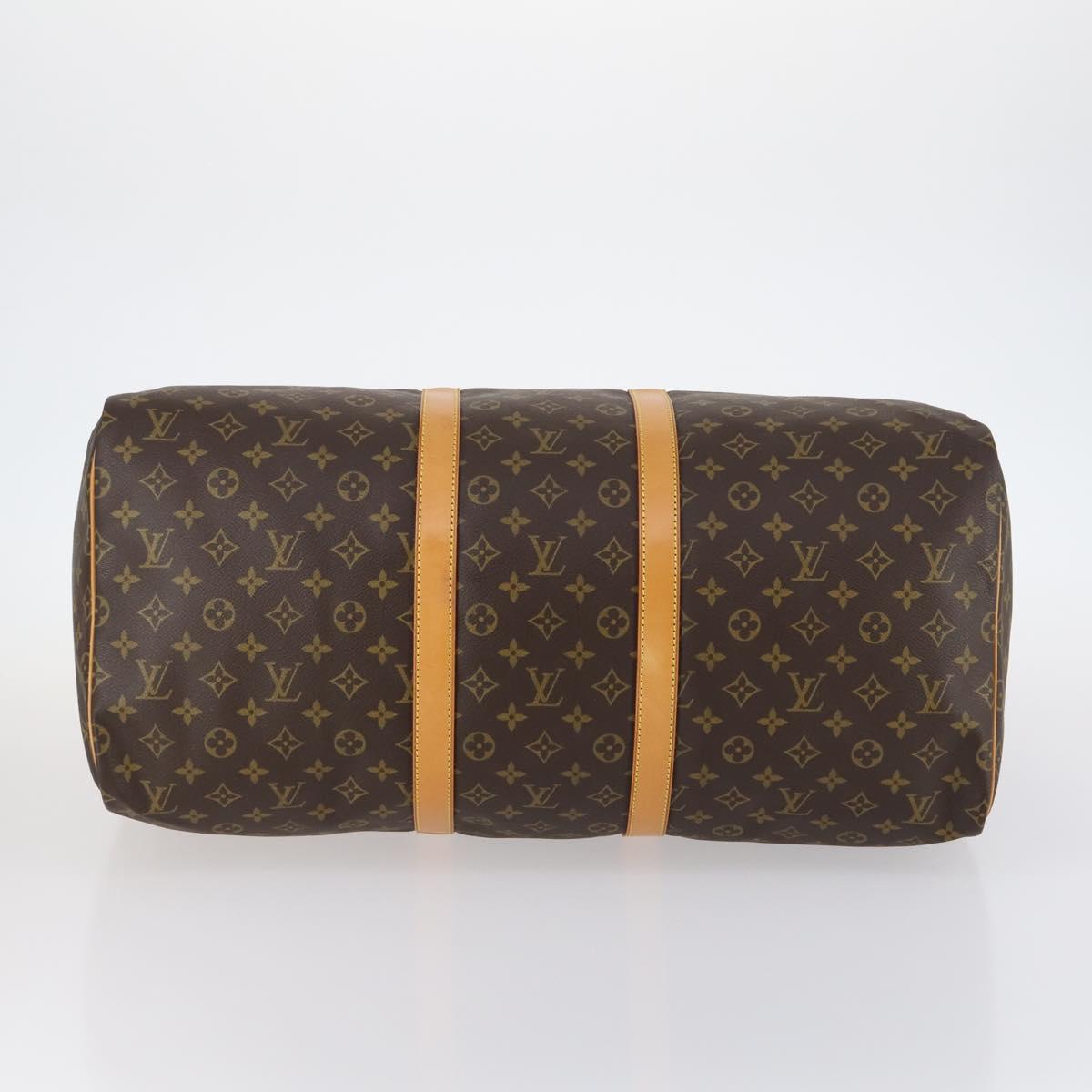 LOUIS VUITTON Monogram Keepall 55 Boston Bag M41424 LV Auth 143130V