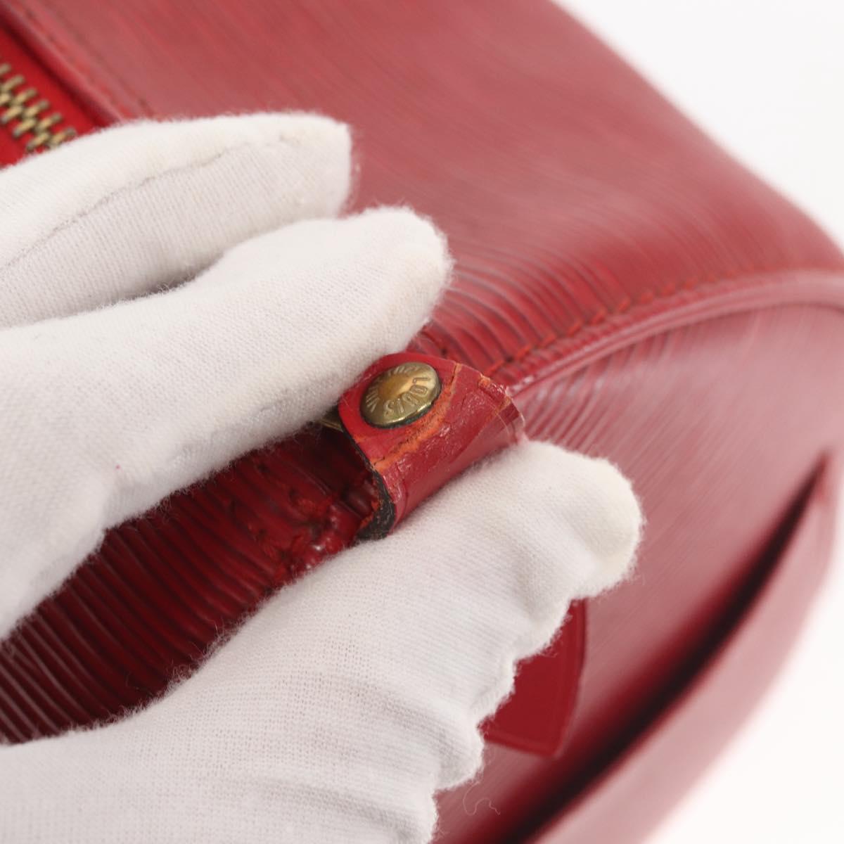 LOUIS VUITTON Epi Speedy 30 Hand Bag Castilian Red M43007 LV Auth 143131