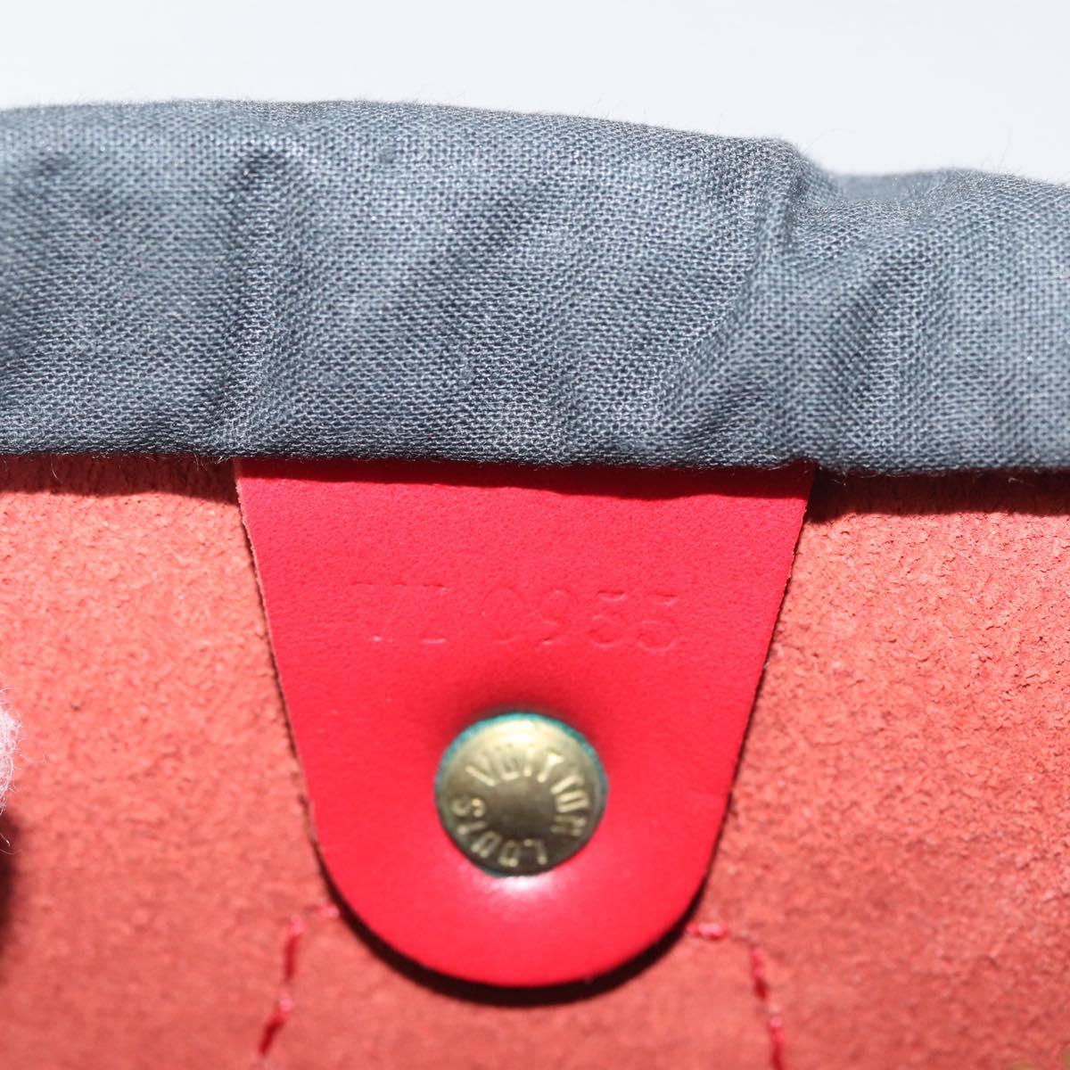 LOUIS VUITTON Epi Speedy 30 Hand Bag Castilian Red M43007 LV Auth 143131