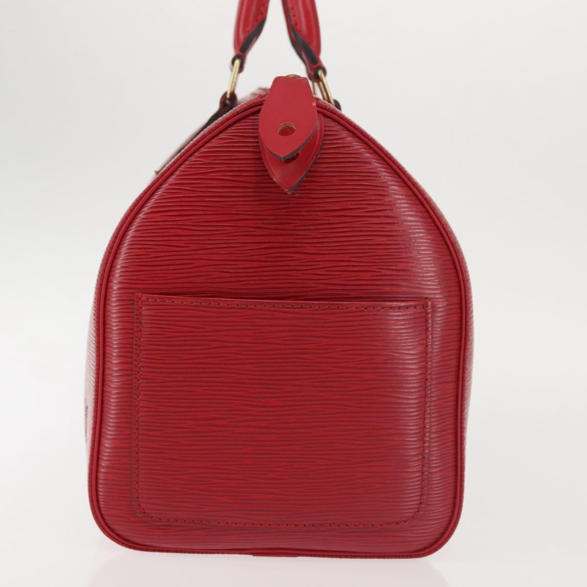 LOUIS VUITTON Epi Speedy 30 Hand Bag Castilian Red M43007 LV Auth 143131