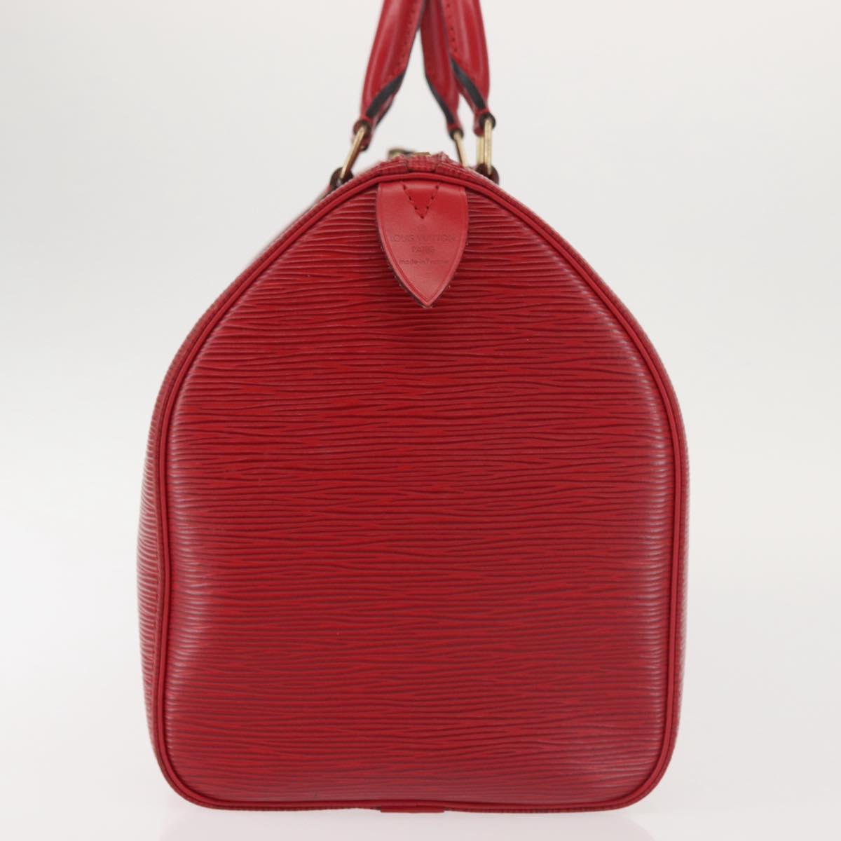 LOUIS VUITTON Epi Speedy 30 Hand Bag Castilian Red M43007 LV Auth 143131