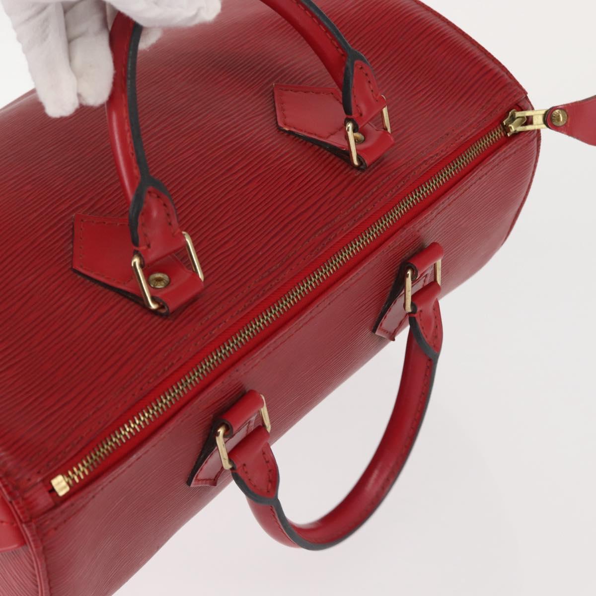 LOUIS VUITTON Epi Speedy 30 Hand Bag Castilian Red M43007 LV Auth 143131