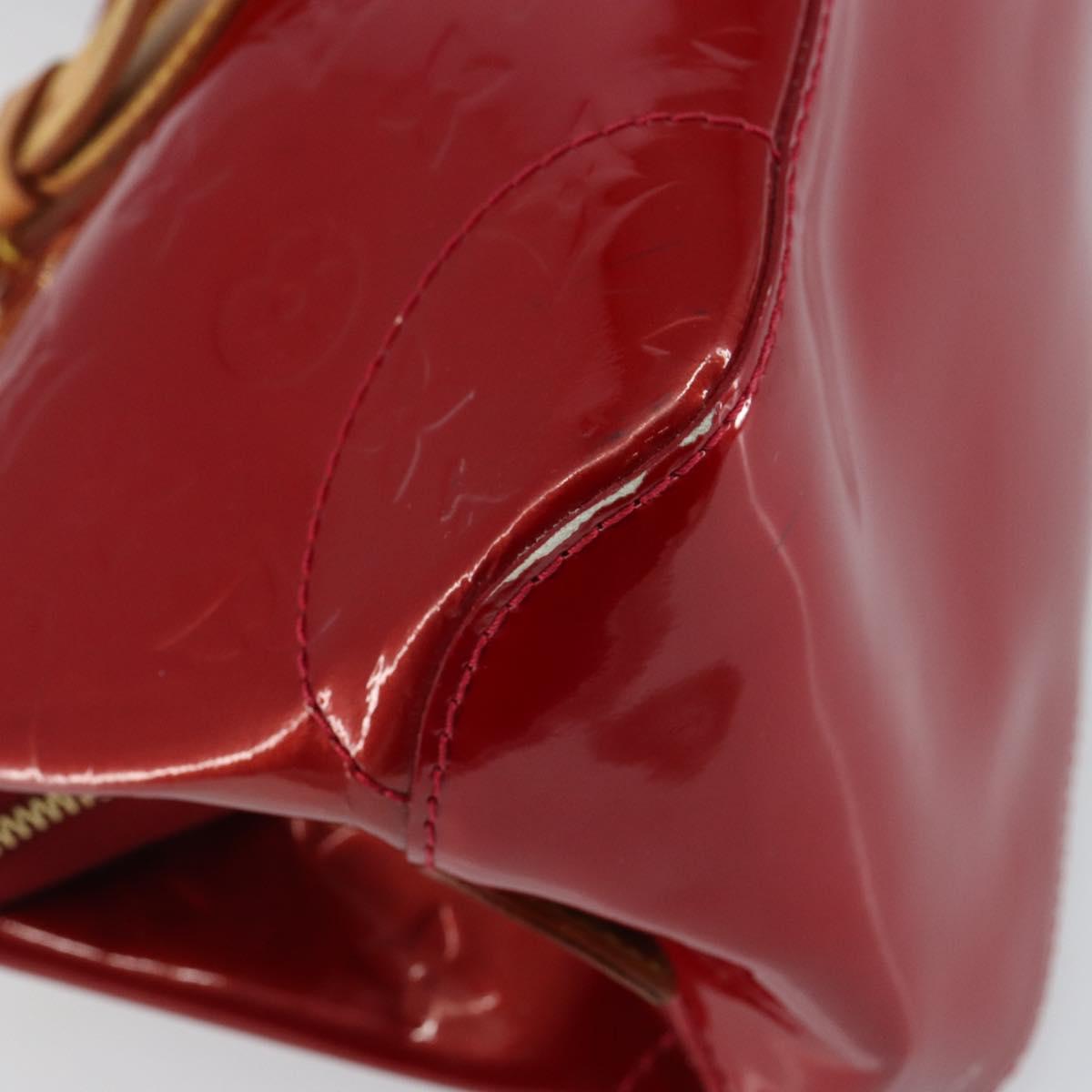 LOUIS VUITTON Vernis Rosewood Avenue Hand Bag Pomme D'amour M93507 Auth 143133