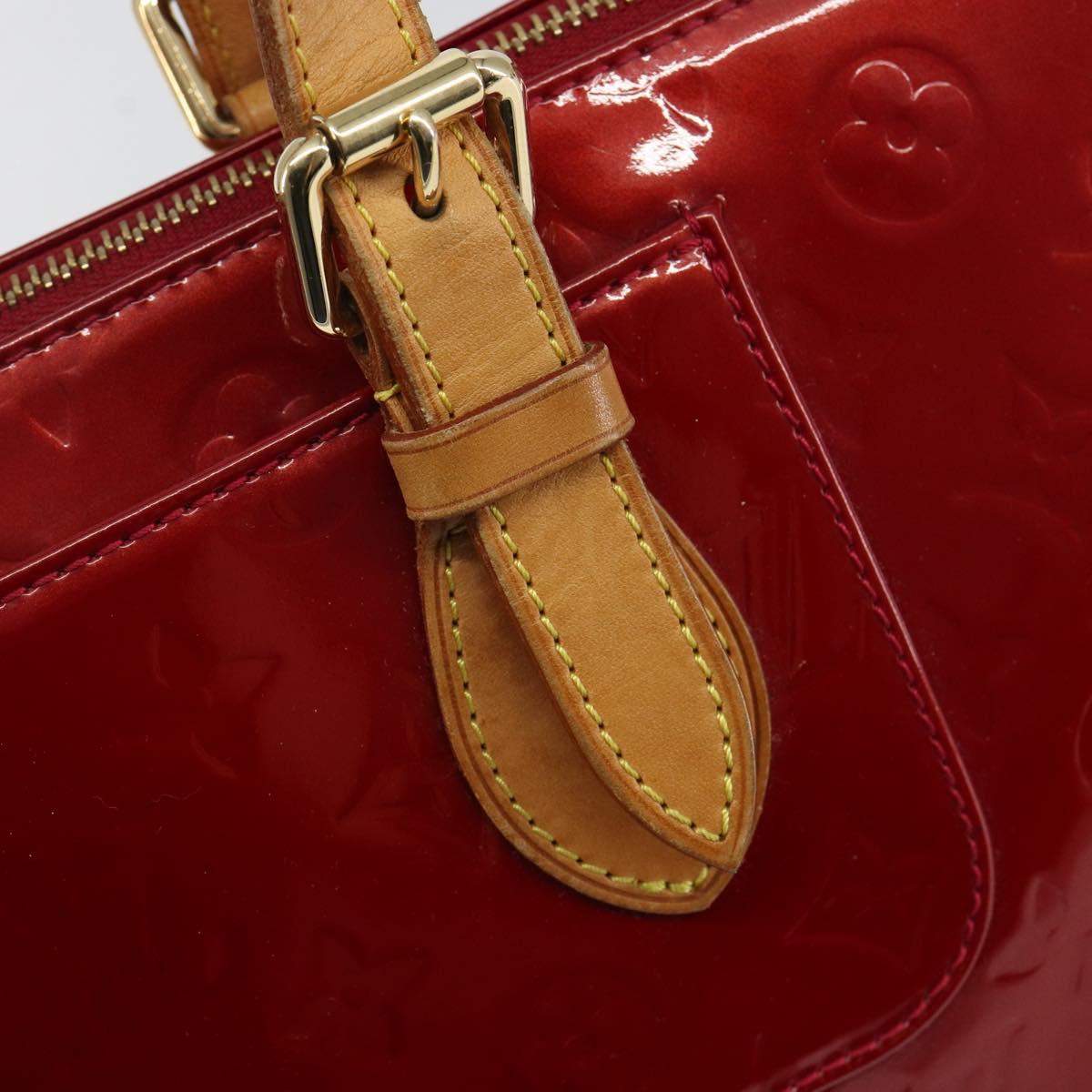 LOUIS VUITTON Vernis Rosewood Avenue Hand Bag Pomme D'amour M93507 Auth 143133