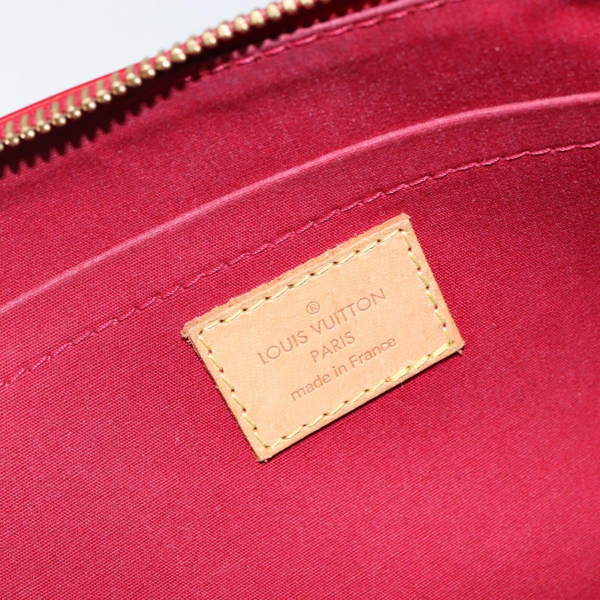 LOUIS VUITTON Vernis Rosewood Avenue Hand Bag Pomme D'amour M93507 Auth 143133