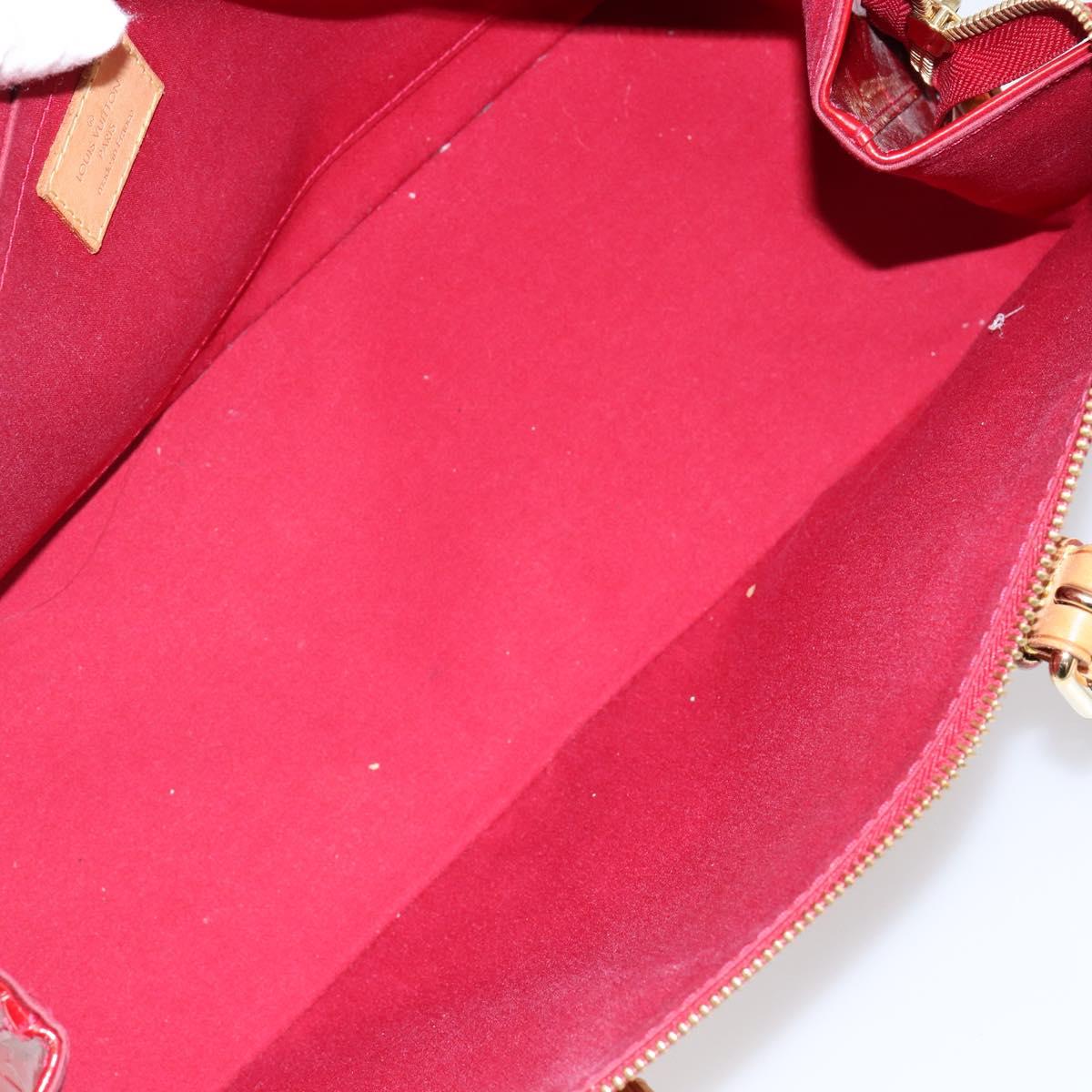 LOUIS VUITTON Vernis Rosewood Avenue Hand Bag Pomme D'amour M93507 Auth 143133