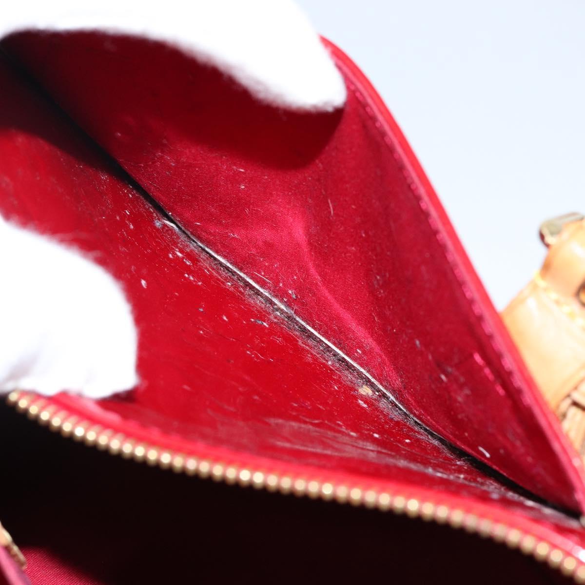 LOUIS VUITTON Vernis Rosewood Avenue Hand Bag Pomme D'amour M93507 Auth 143133