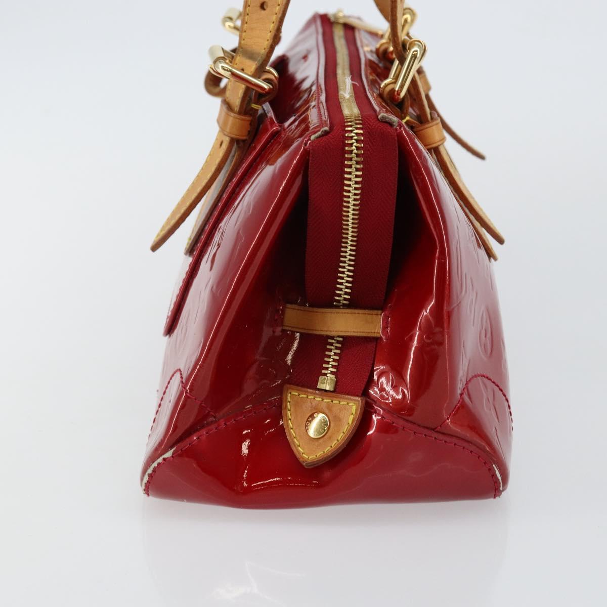 LOUIS VUITTON Vernis Rosewood Avenue Hand Bag Pomme D'amour M93507 Auth 143133