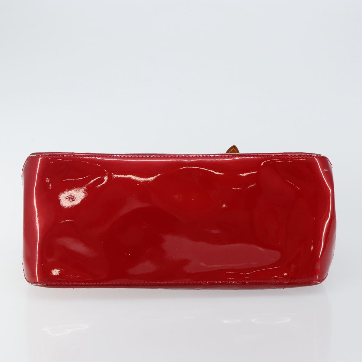 LOUIS VUITTON Vernis Rosewood Avenue Hand Bag Pomme D'amour M93507 Auth 143133