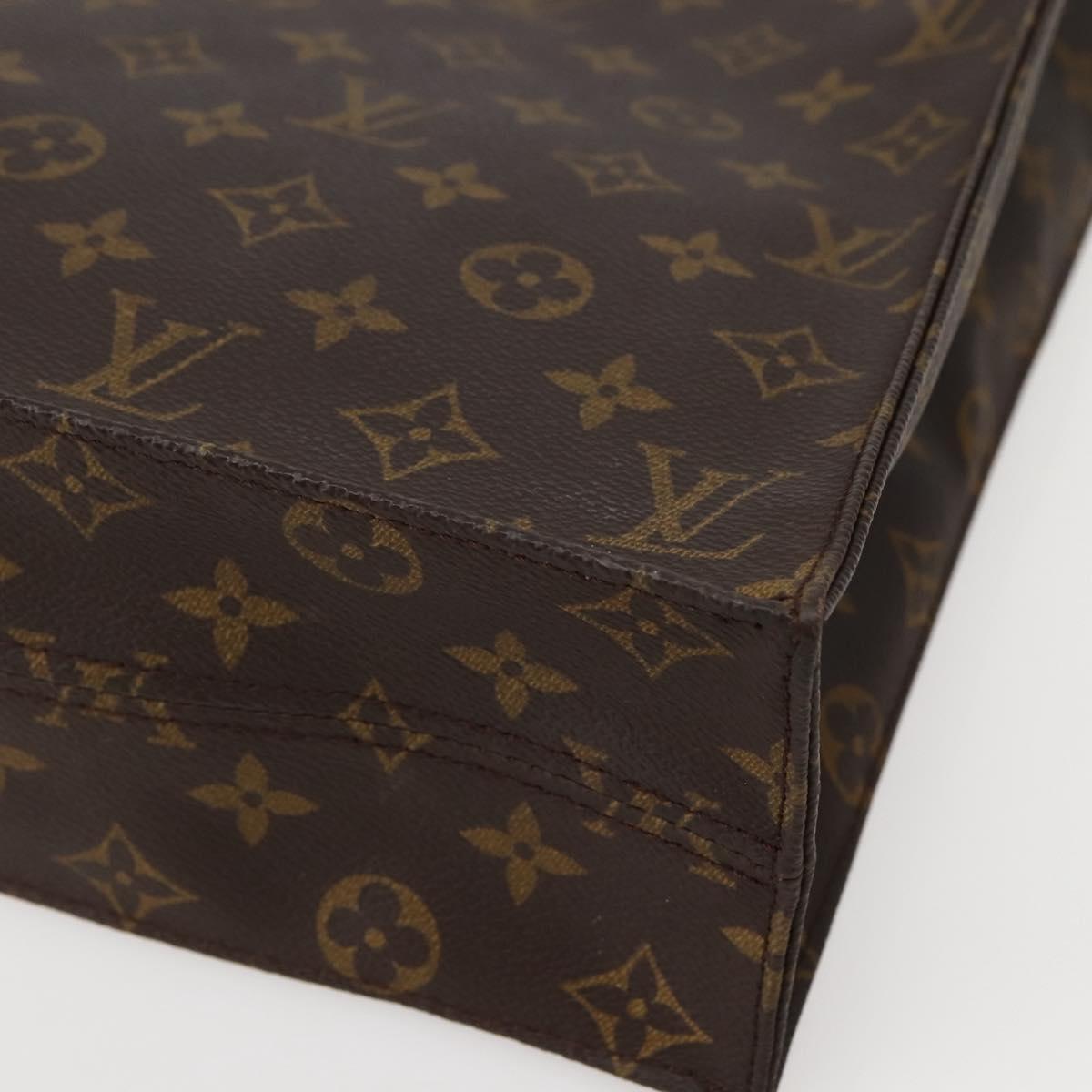 LOUIS VUITTON Monogram Sac Plat Hand Bag M51140 LV Auth 143141