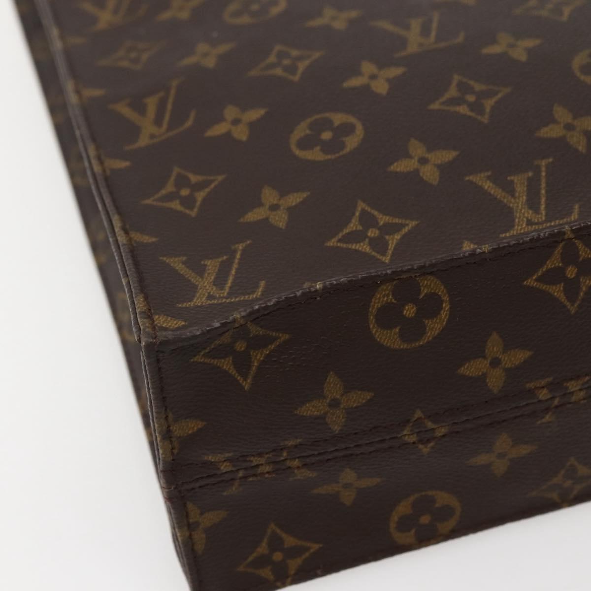 LOUIS VUITTON Monogram Sac Plat Hand Bag M51140 LV Auth 143141