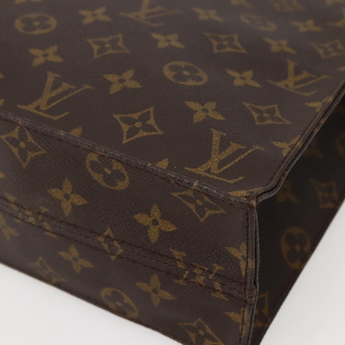 LOUIS VUITTON Monogram Sac Plat Hand Bag M51140 LV Auth 143141