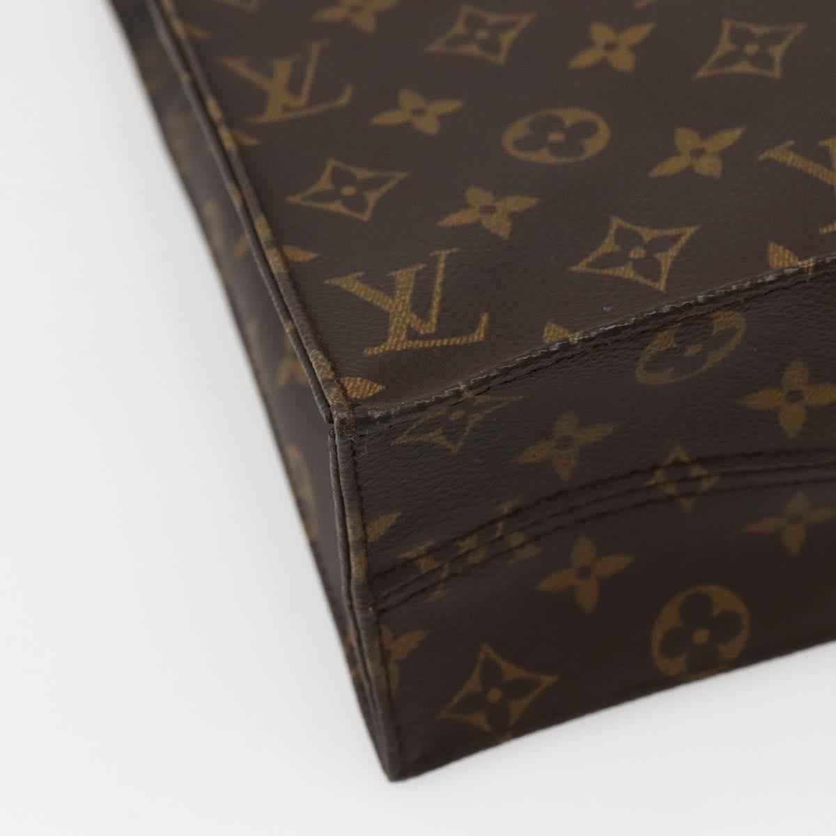 LOUIS VUITTON Monogram Sac Plat Hand Bag M51140 LV Auth 143141