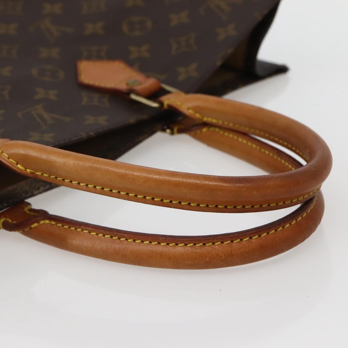 LOUIS VUITTON Monogram Sac Plat Hand Bag M51140 LV Auth 143141