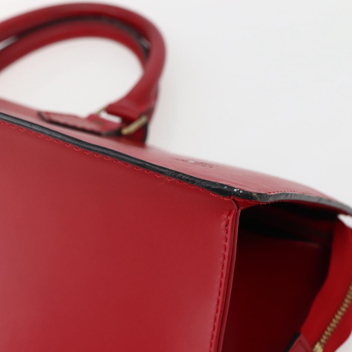 LOUIS VUITTON Epi Sac Triangle Hand Bag Red M52097 LV Auth 143144