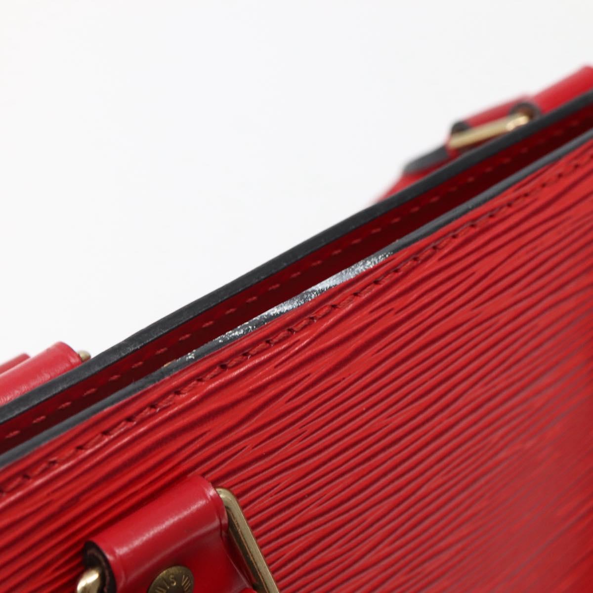 LOUIS VUITTON Epi Sac Triangle Hand Bag Red M52097 LV Auth 143144