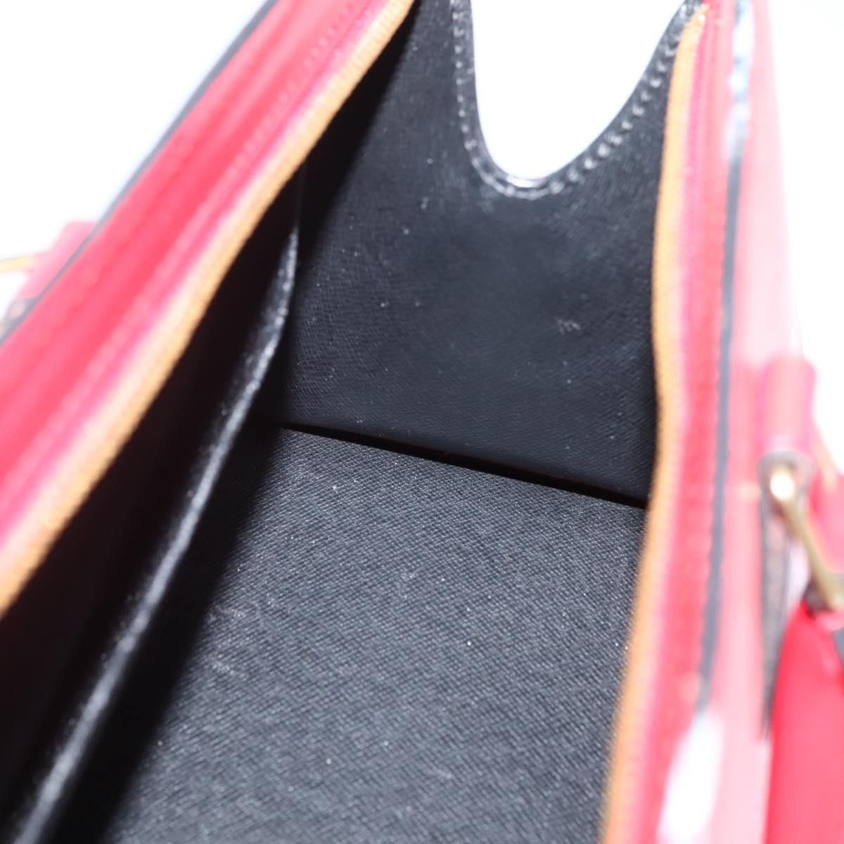 LOUIS VUITTON Epi Sac Triangle Hand Bag Red M52097 LV Auth 143144