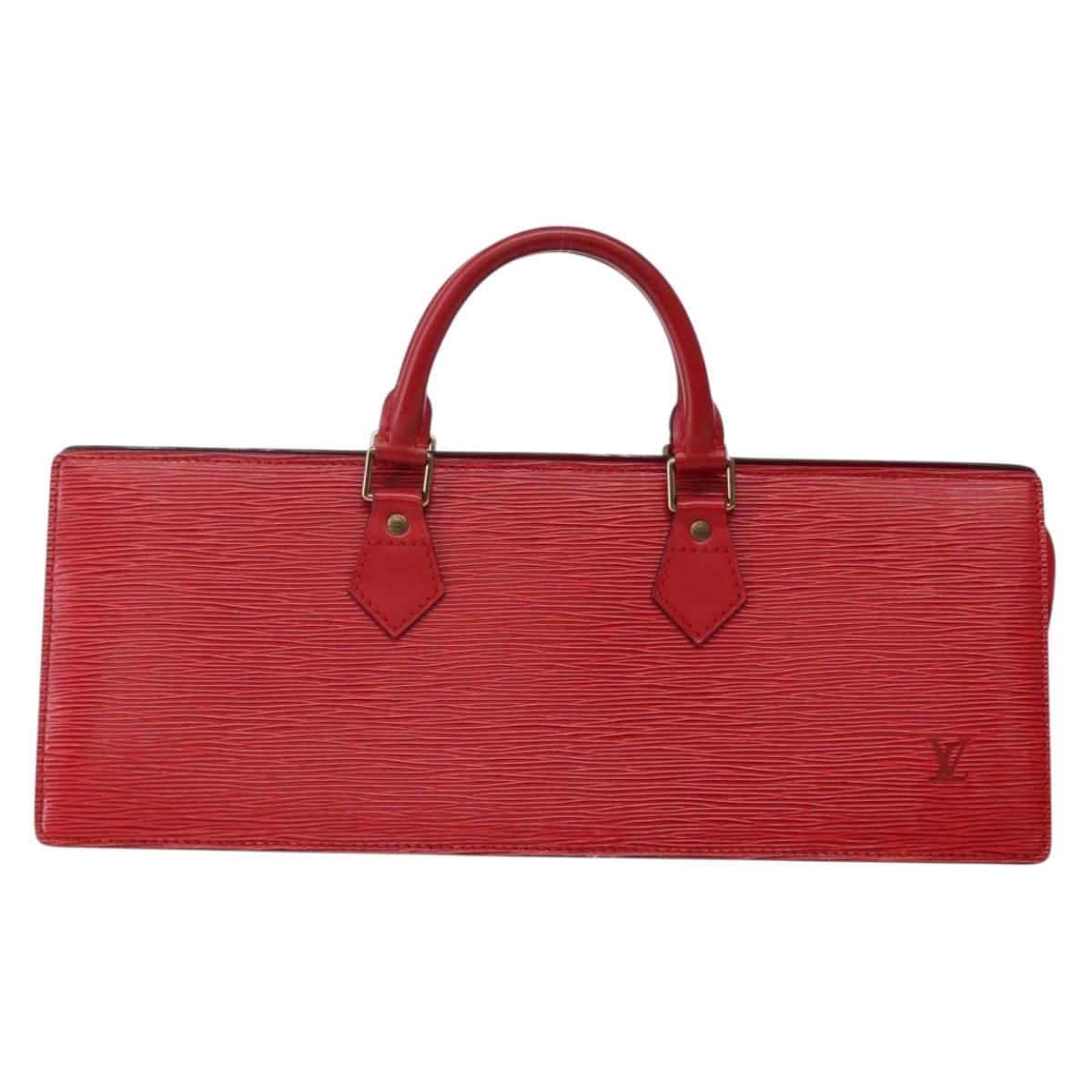 LOUIS VUITTON Epi Sac Triangle Hand Bag Red M52097 LV Auth 143144