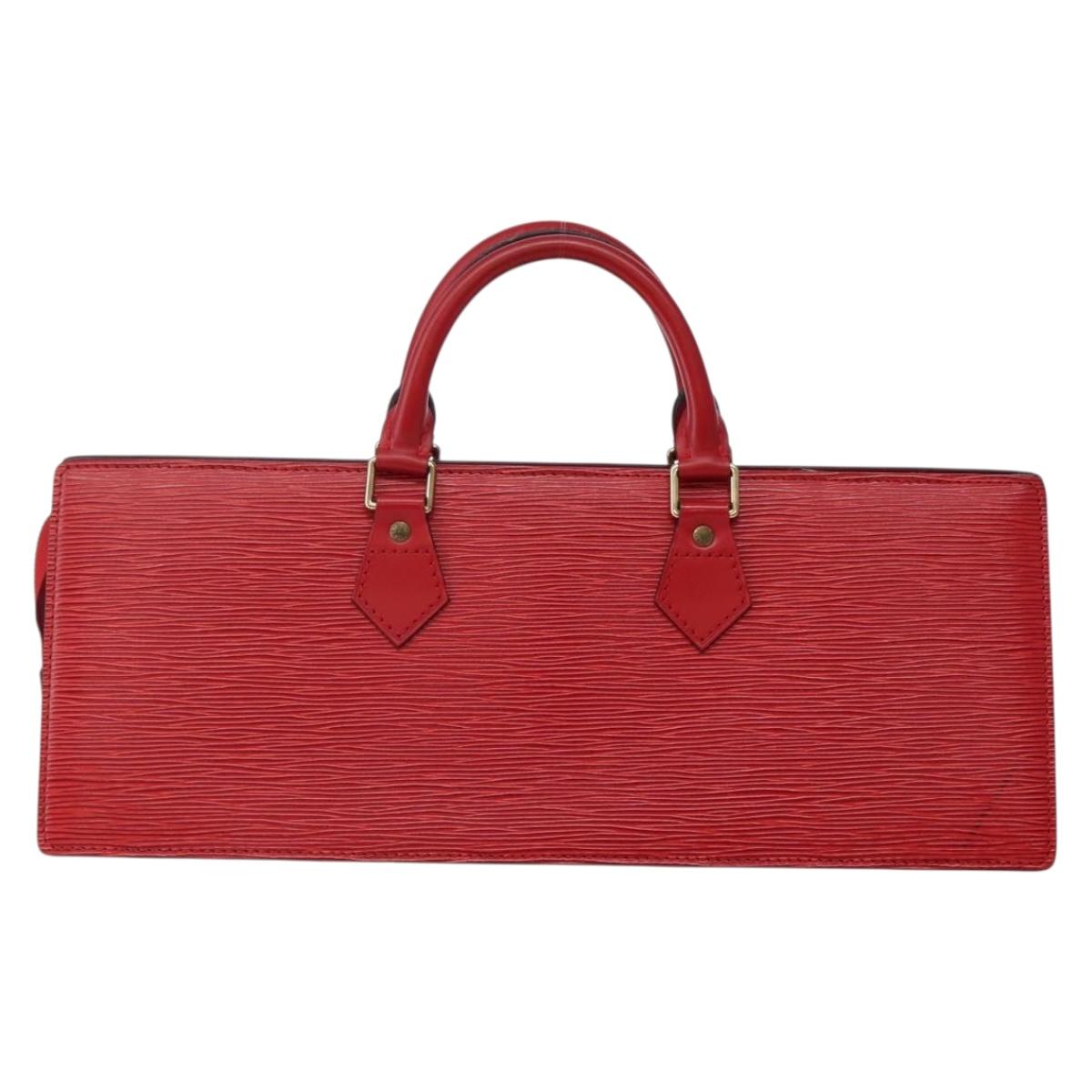 LOUIS VUITTON Epi Sac Triangle Hand Bag Red M52097 LV Auth 143144