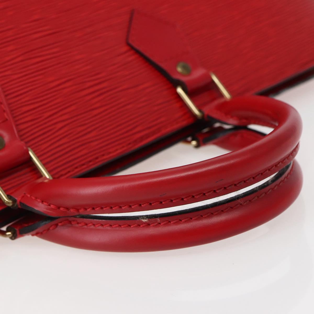 LOUIS VUITTON Epi Sac Triangle Hand Bag Red M52097 LV Auth 143144
