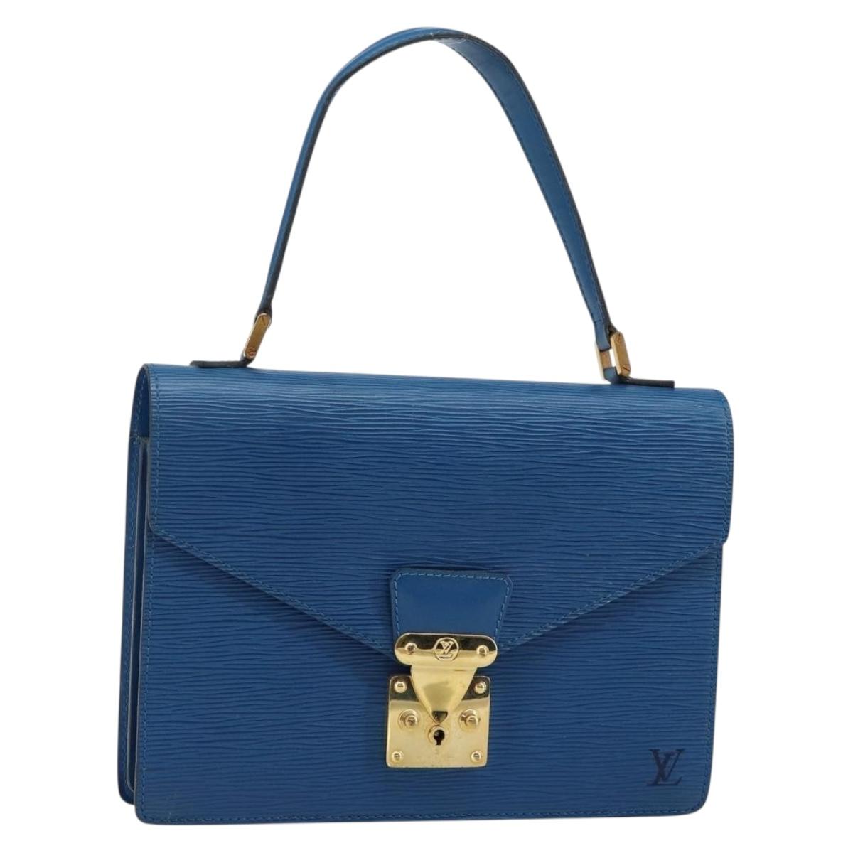 LOUIS VUITTON Epi Concorde Hand Bag Blue M52135 LV Auth 143145