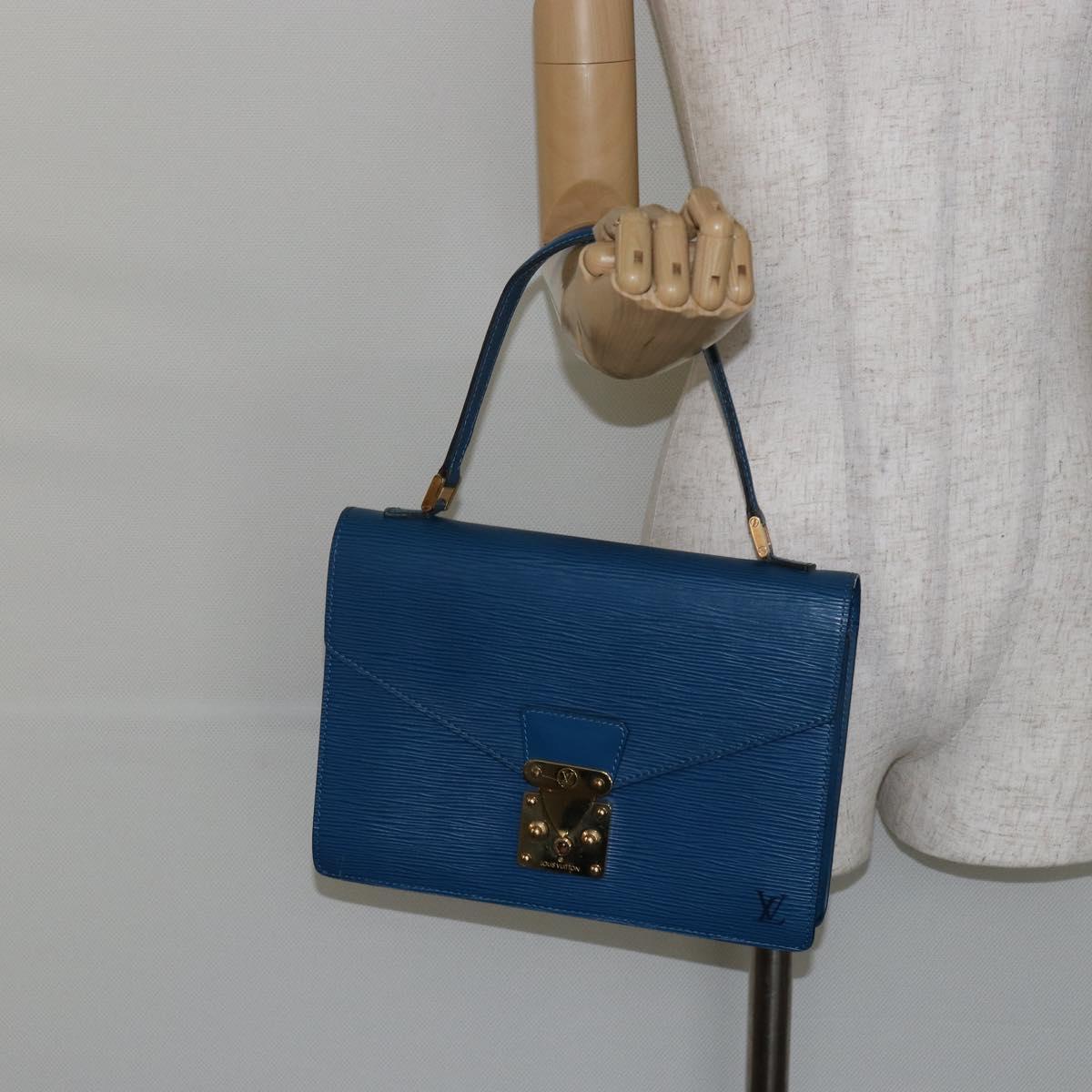 LOUIS VUITTON Epi Concorde Hand Bag Blue M52135 LV Auth 143145
