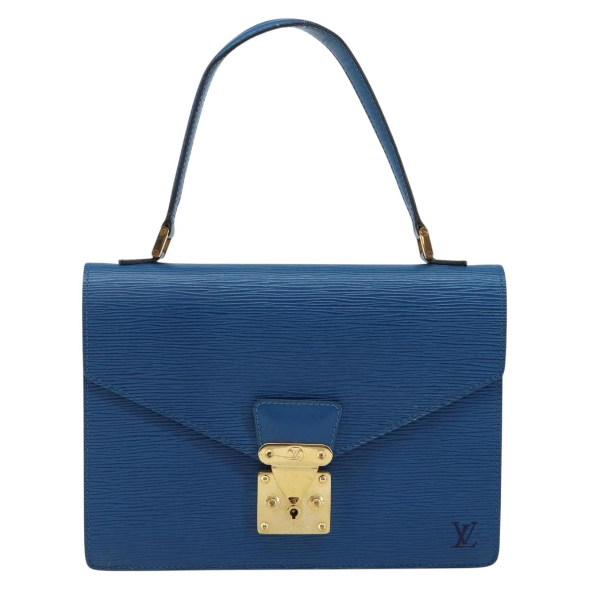 LOUIS VUITTON Epi Concorde Hand Bag Blue M52135 LV Auth 143145
