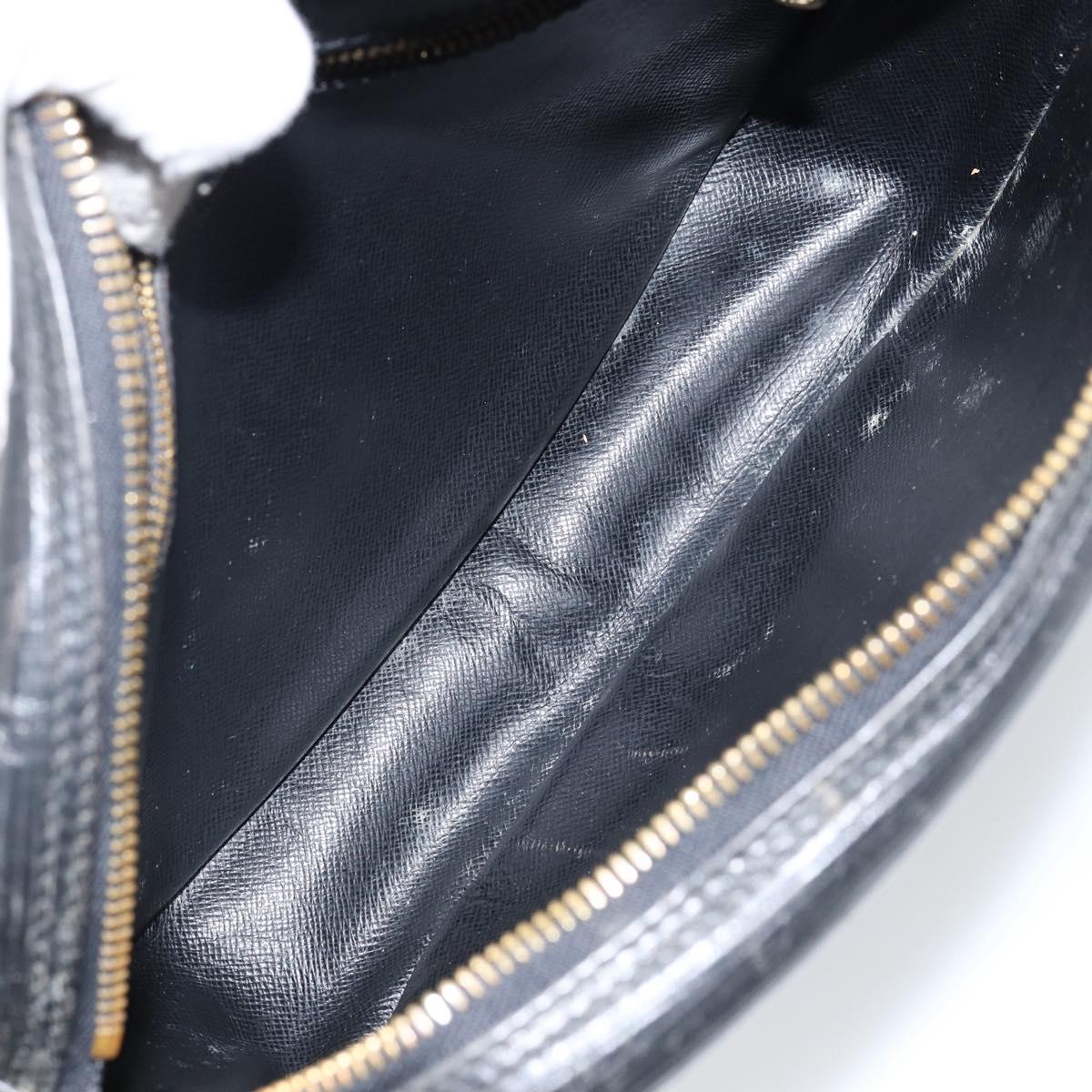 LOUIS VUITTON Epi Jeune Fille MM Shoulder Bag Black M52152 LV Auth 143146