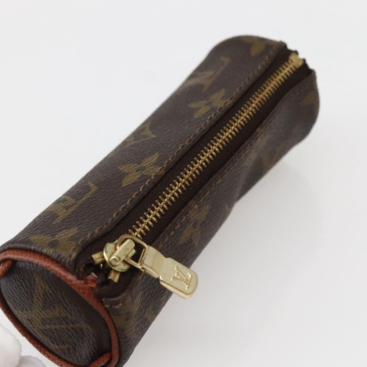 LOUIS VUITTON Monogram Etui 3 Ball de Golf Pouch M58249 LV Auth 143152