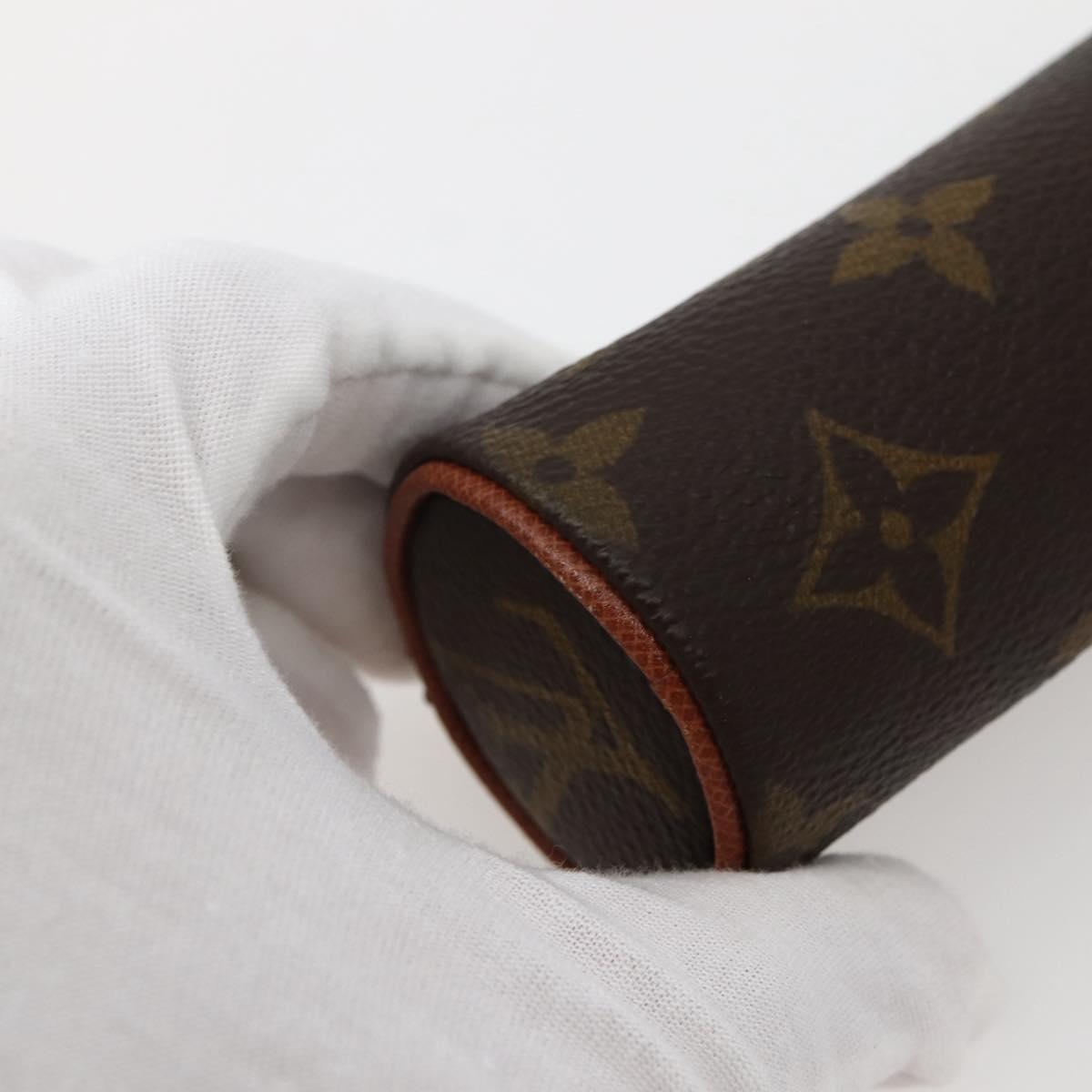 LOUIS VUITTON Monogram Etui 3 Ball de Golf Pouch M58249 LV Auth 143152