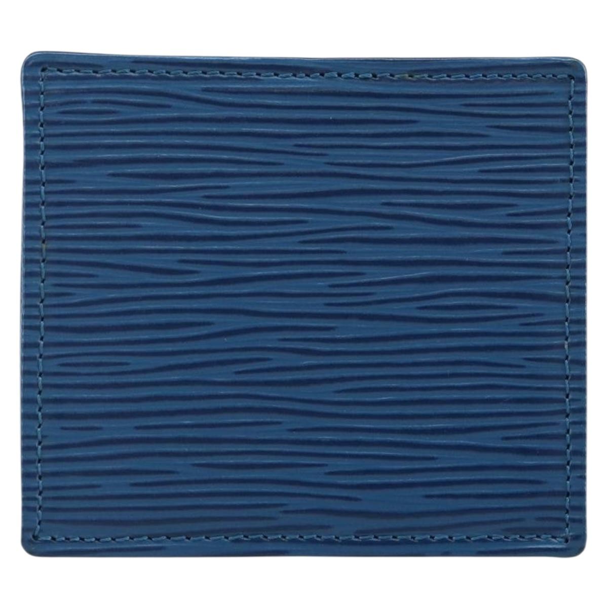 LOUIS VUITTON Epi Porte Monnaie Boite Coin Purse Blue M63695 LV Auth 143153V