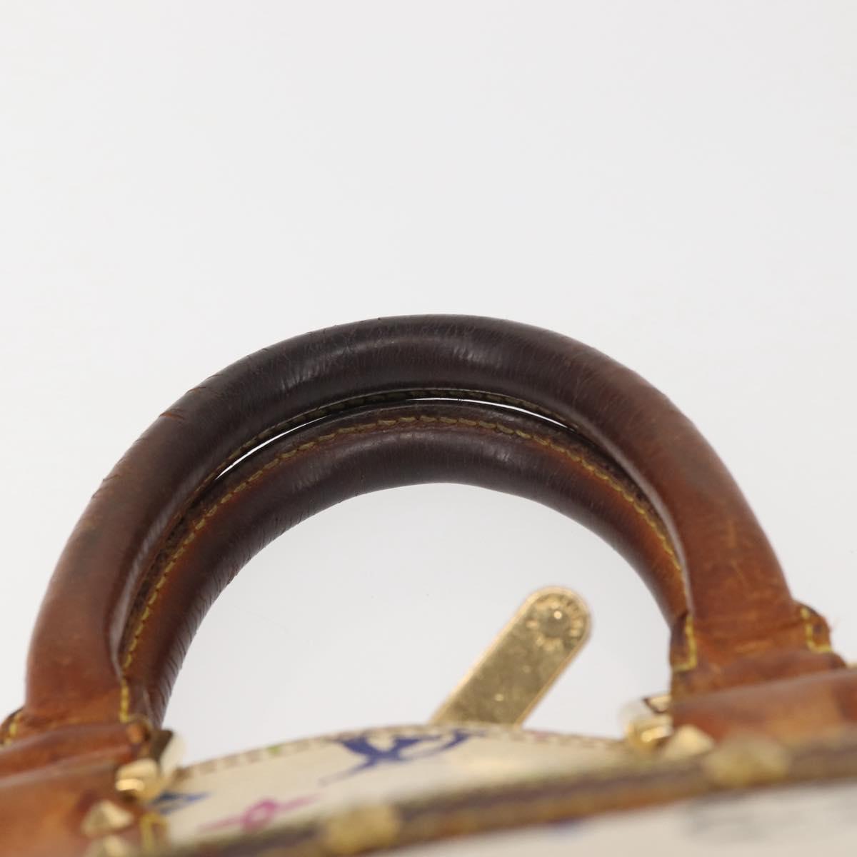 LOUIS VUITTON Monogram Multicolor Alma Hand Bag White M92647 LV Auth 143168