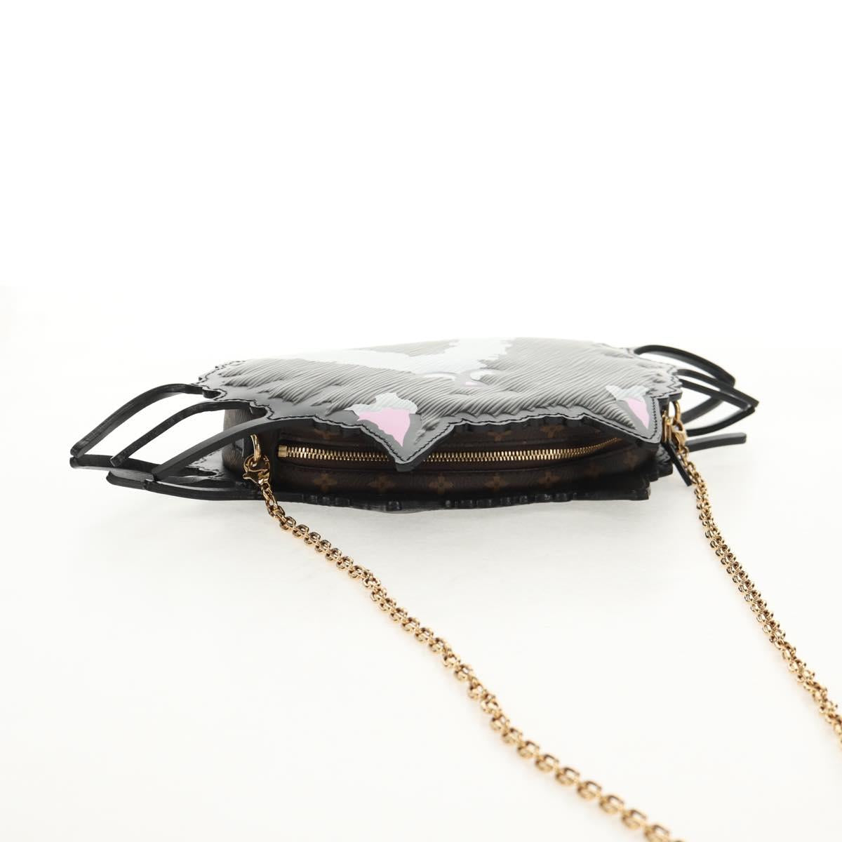 LOUIS VUITTON Epi Cat Face Pochette Shoulder Bag Gray LV Auth 143170SAM