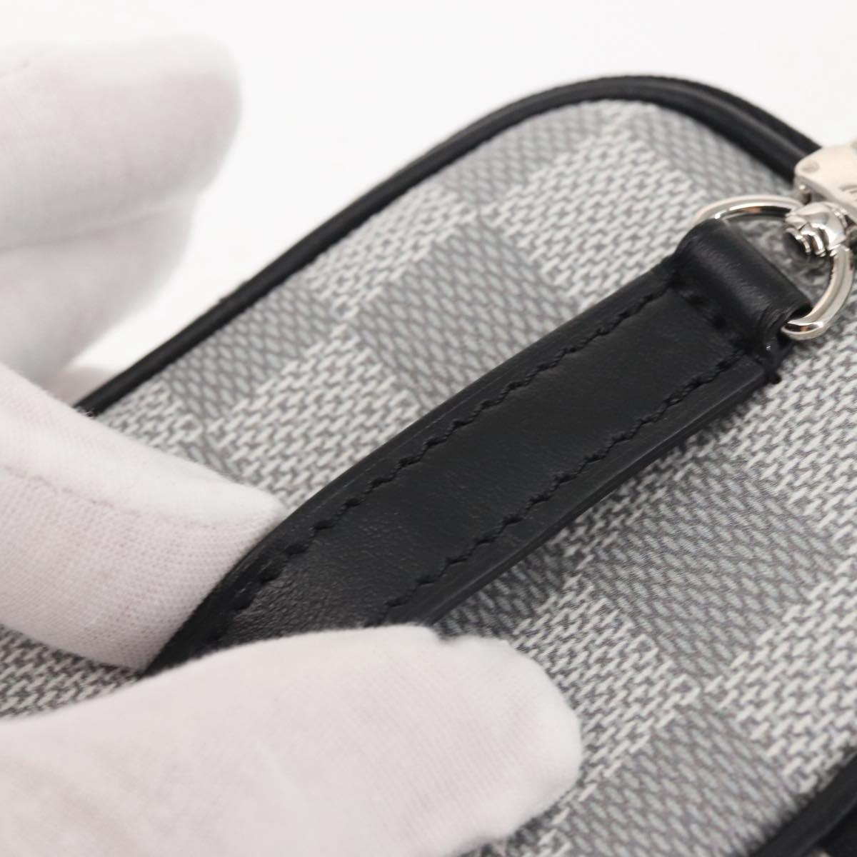 LOUIS VUITTON Damier Graffiti 3D Modular Pouch Gray N60447 LV Auth 143172