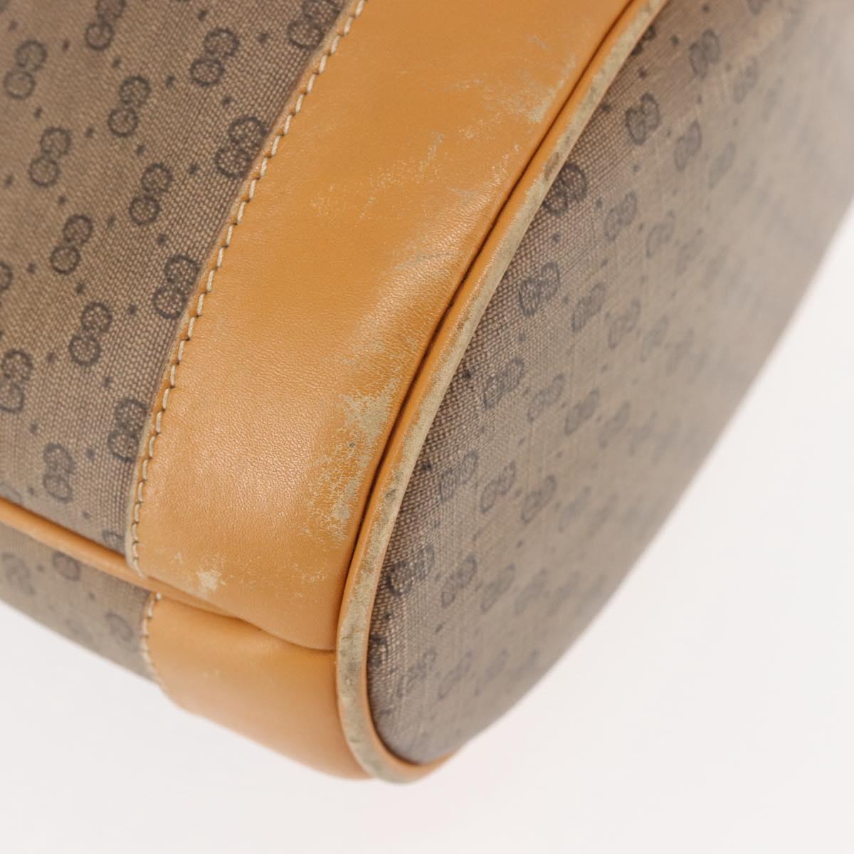GUCCI Micro GG Supreme Shoulder Bag PVC Beige Gold 001 165 0937 Auth 143205