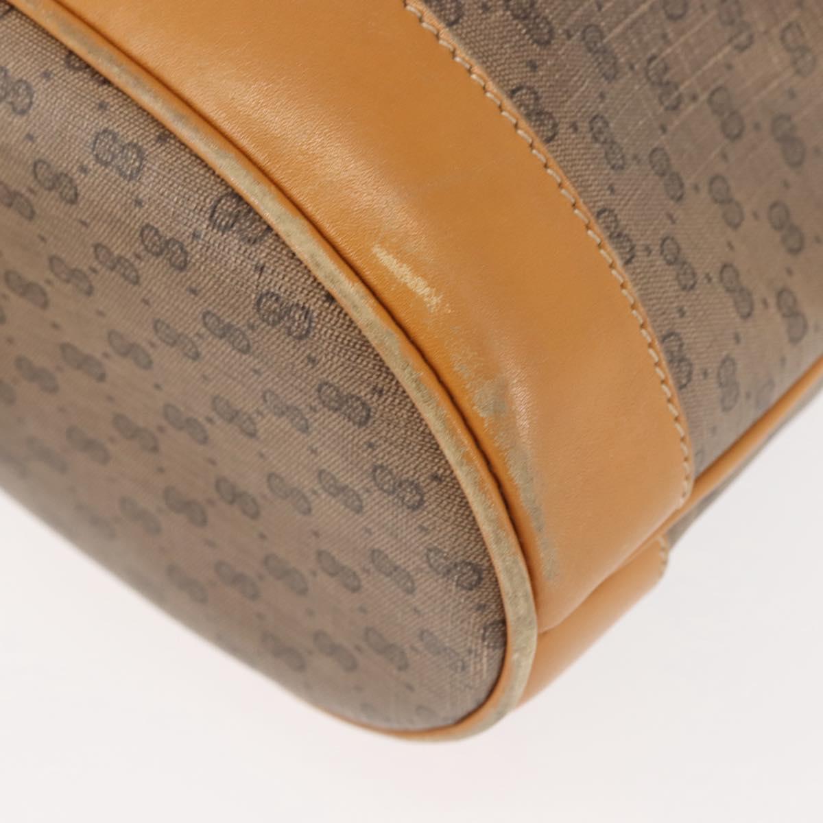 GUCCI Micro GG Supreme Shoulder Bag PVC Beige Gold 001 165 0937 Auth 143205