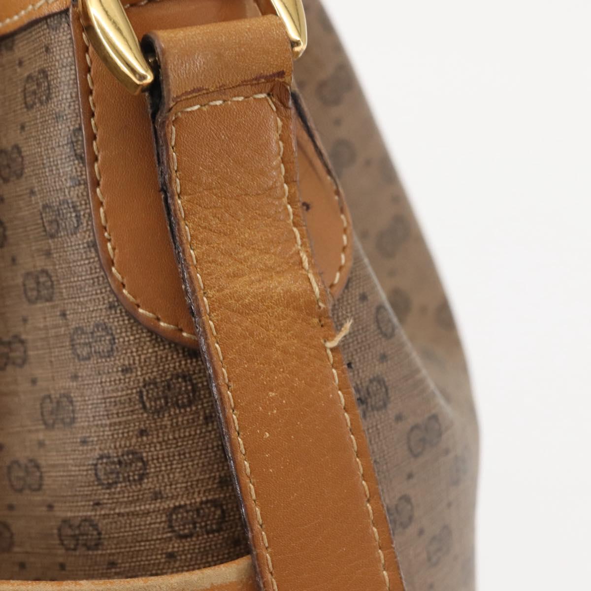 GUCCI Micro GG Supreme Shoulder Bag PVC Beige Gold 001 165 0937 Auth 143205
