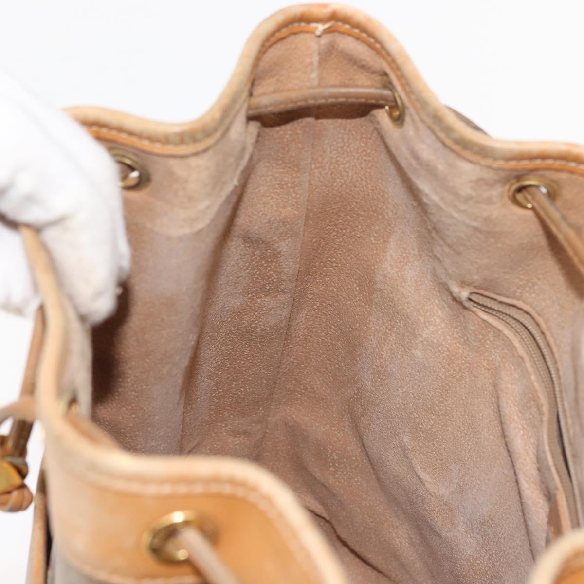 GUCCI Micro GG Supreme Shoulder Bag PVC Beige Gold 001 165 0937 Auth 143205