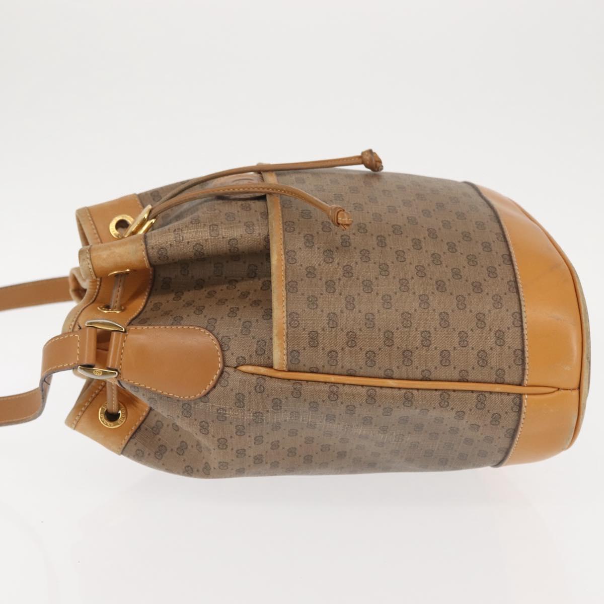 GUCCI Micro GG Supreme Shoulder Bag PVC Beige Gold 001 165 0937 Auth 143205