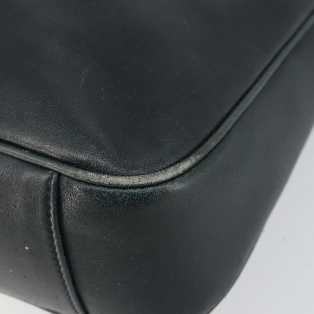 GUCCI Bamboo Hand Bag Leather 2way Green Gold 001 2113 1638 Auth 143210