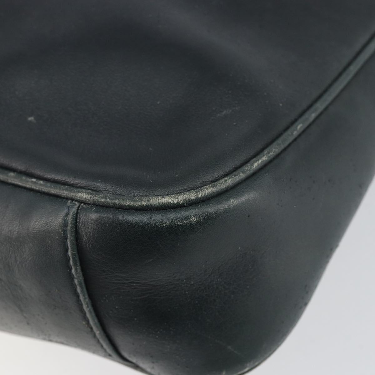 GUCCI Bamboo Hand Bag Leather 2way Green Gold 001 2113 1638 Auth 143210