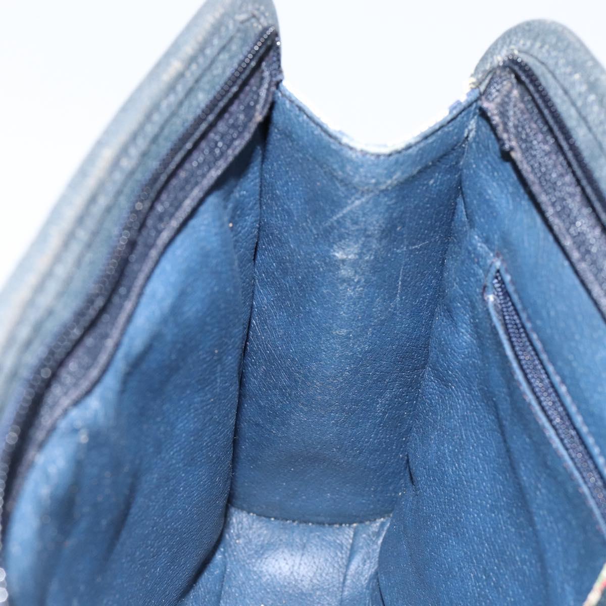 GUCCI GG Supreme Clutch Bag PVC Navy 111 01 037 Auth 143212