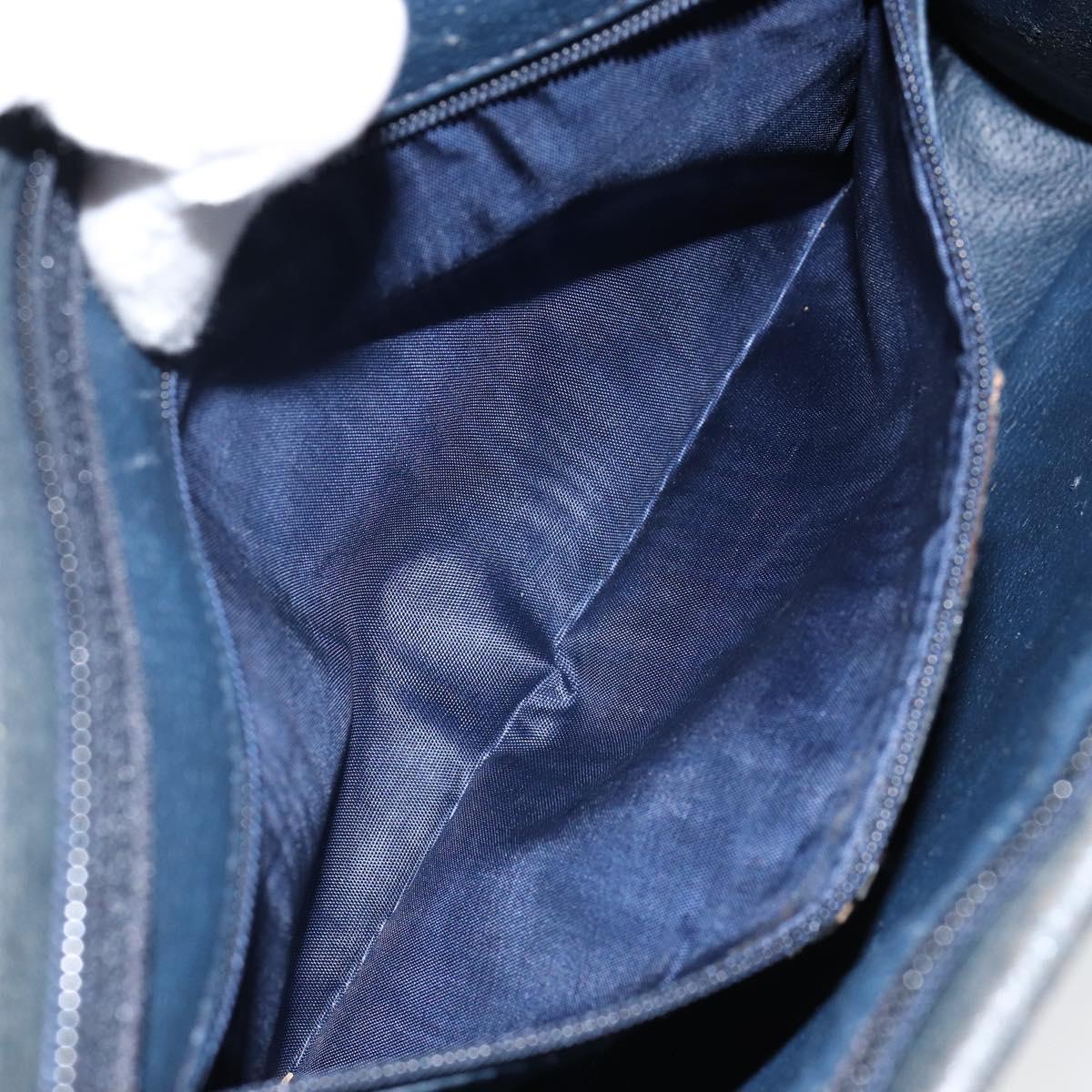 GUCCI GG Supreme Clutch Bag PVC Navy 111 01 037 Auth 143212