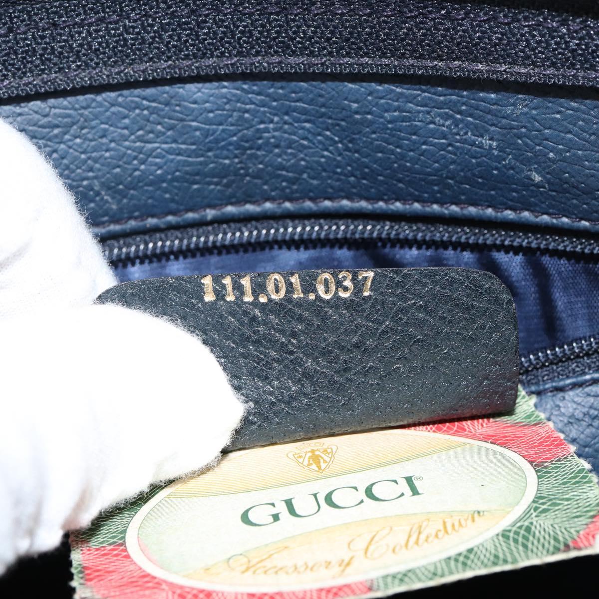 GUCCI GG Supreme Clutch Bag PVC Navy 111 01 037 Auth 143212