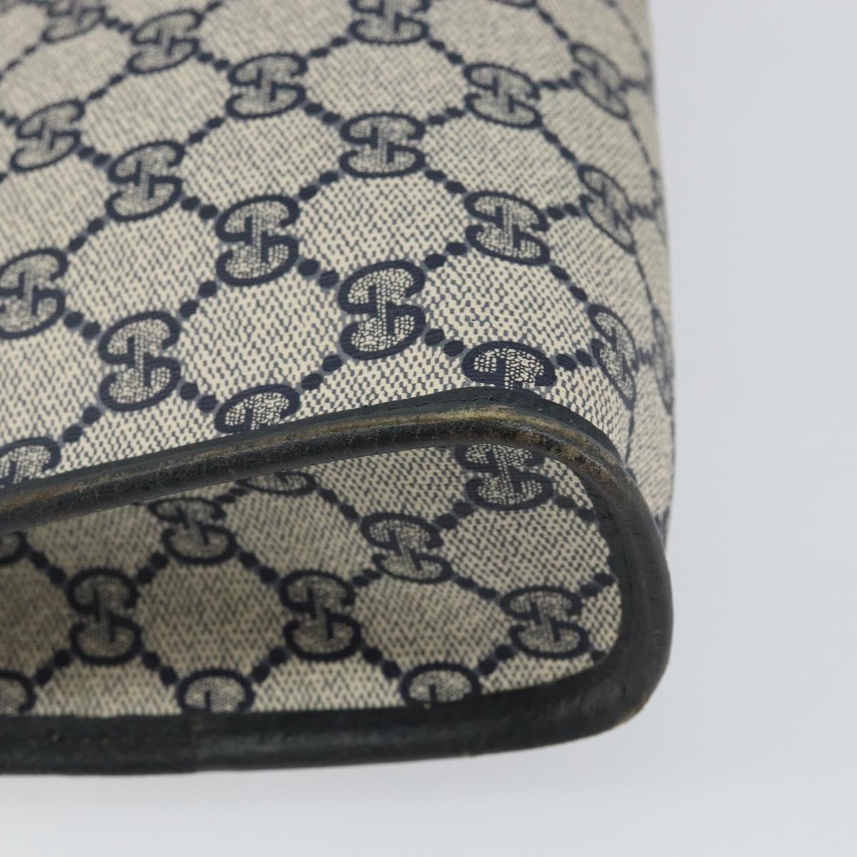 GUCCI GG Supreme Clutch Bag PVC Navy 111 01 037 Auth 143212