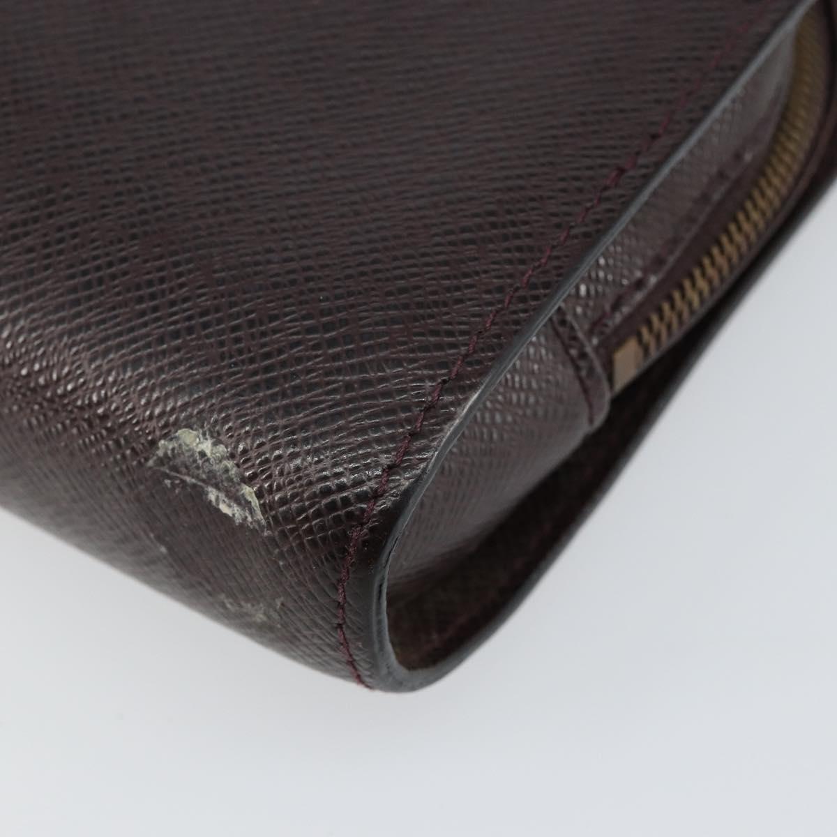 LOUIS VUITTON Taiga Baikal Clutch Bag Acajou M30186 LV Auth 143227