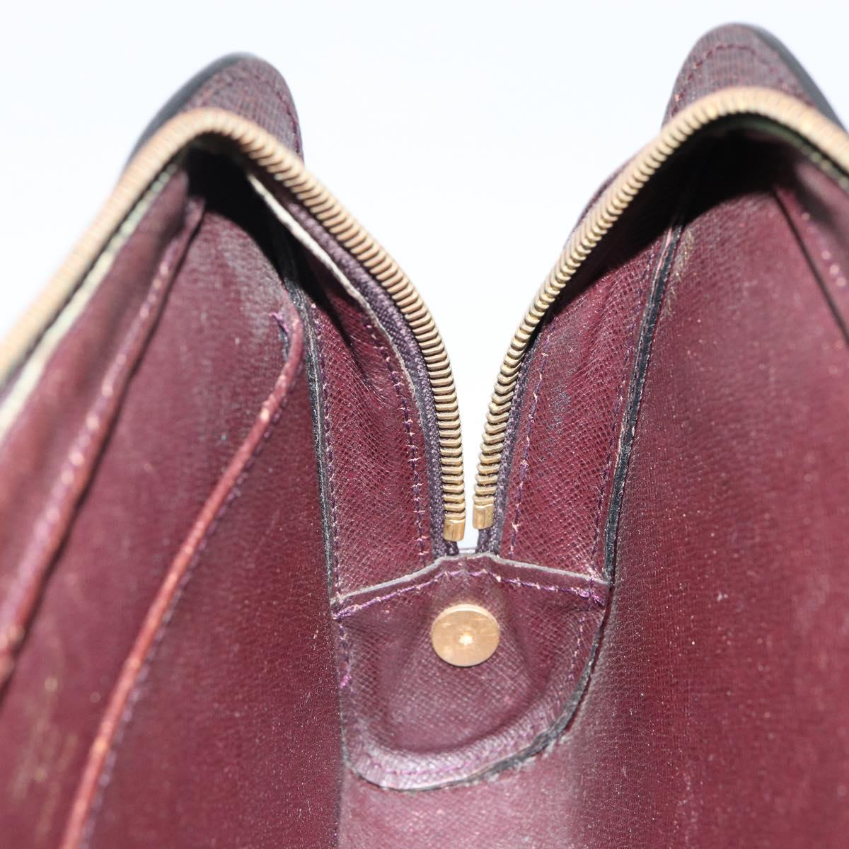 LOUIS VUITTON Taiga Baikal Clutch Bag Acajou M30186 LV Auth 143227