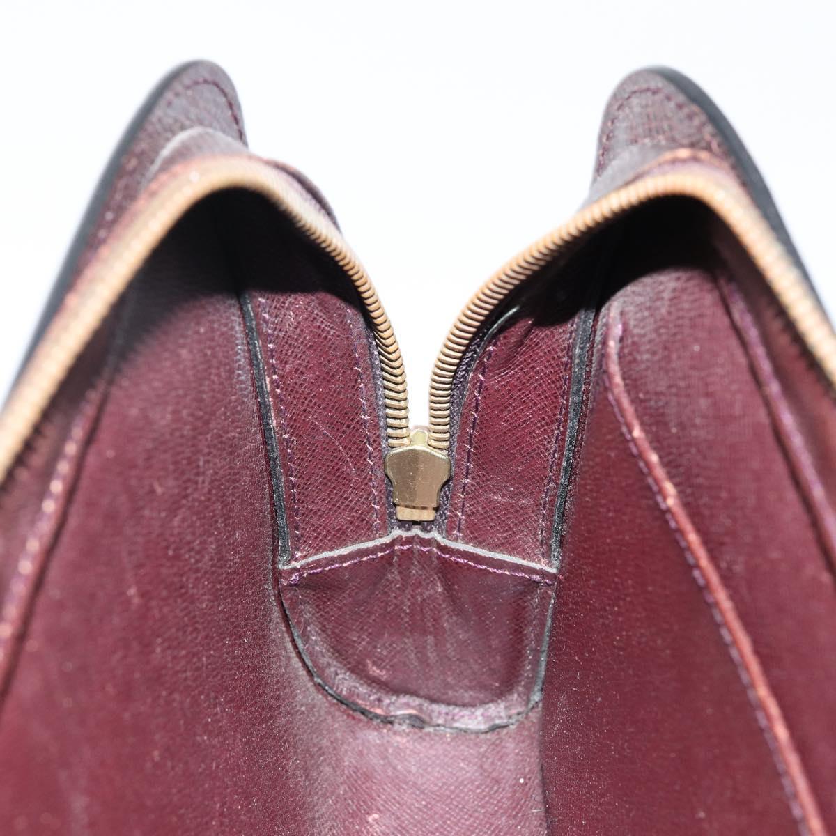 LOUIS VUITTON Taiga Baikal Clutch Bag Acajou M30186 LV Auth 143227