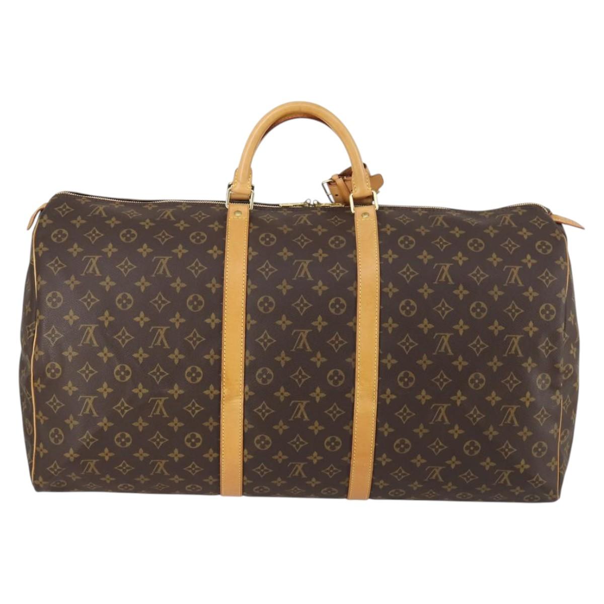 LOUIS VUITTON Monogram Keepall 60 Boston Bag M41422 LV Auth 143229